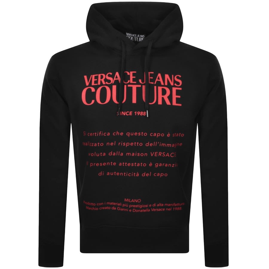 Alternative Image for ProductVersace Jeans Couture Pullover Logo Hoodie Black1